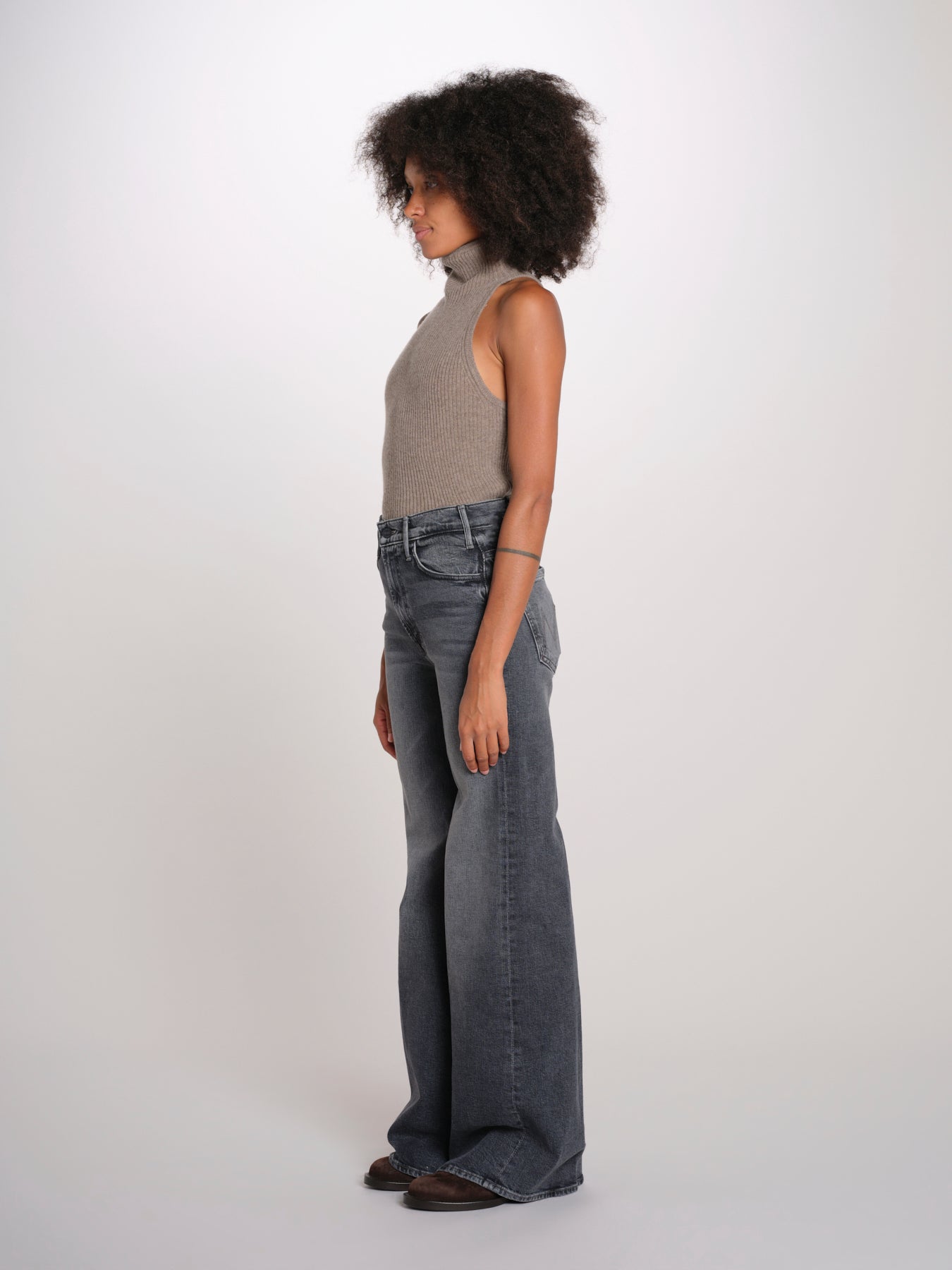THE HUSTLER ROLLER denim palazzo 10507-515 OTA mother 