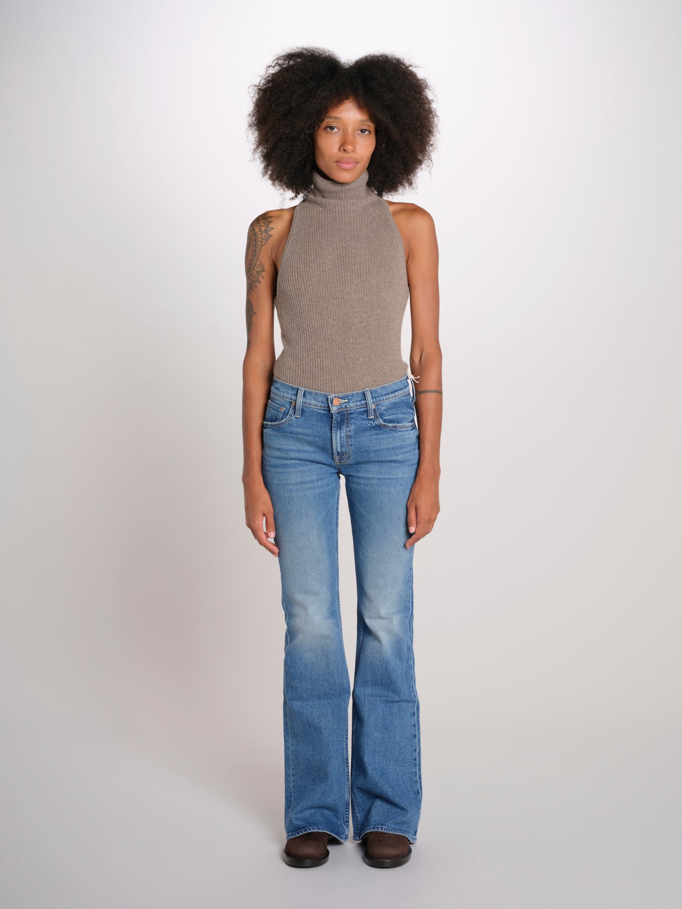 THE JINX denim vita bassa dritti 11405-1409 HRL mother 