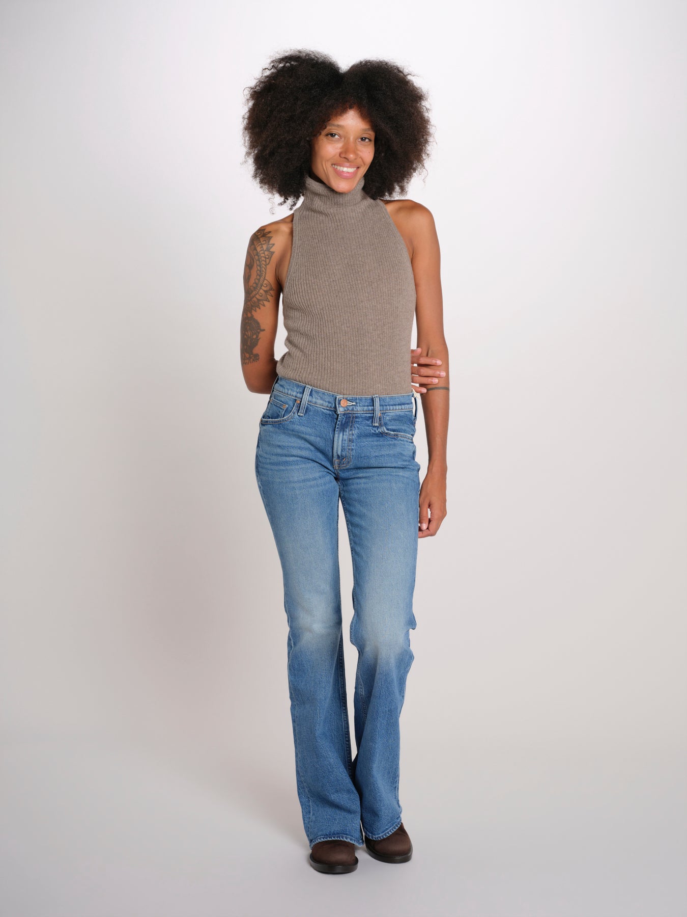 THE JINX denim vita bassa dritti 11405-1409 HRL mother 