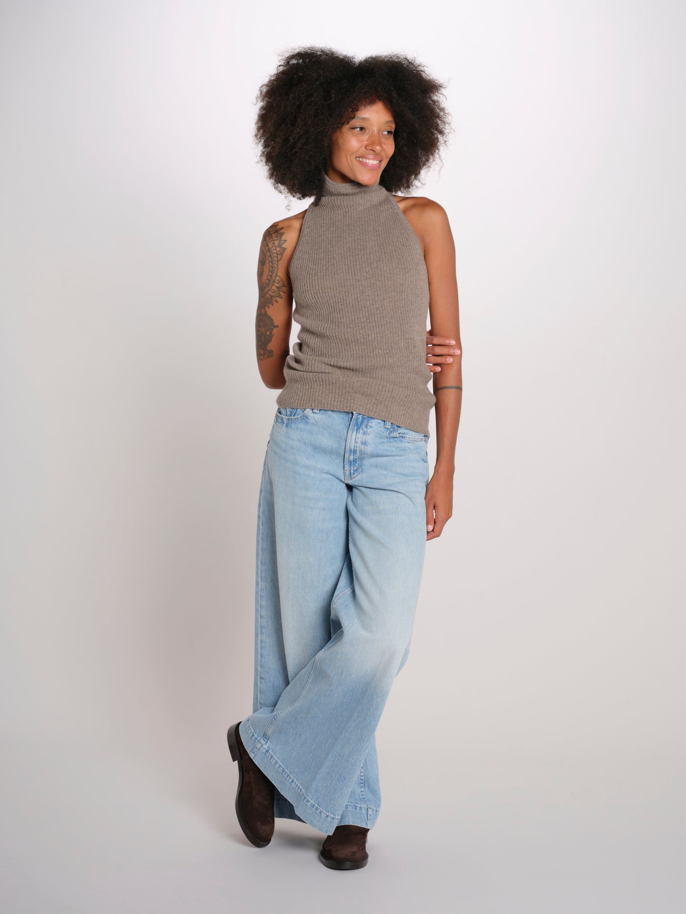 THE HEADLINER denim palazzo 12328-1085 HDR mother 