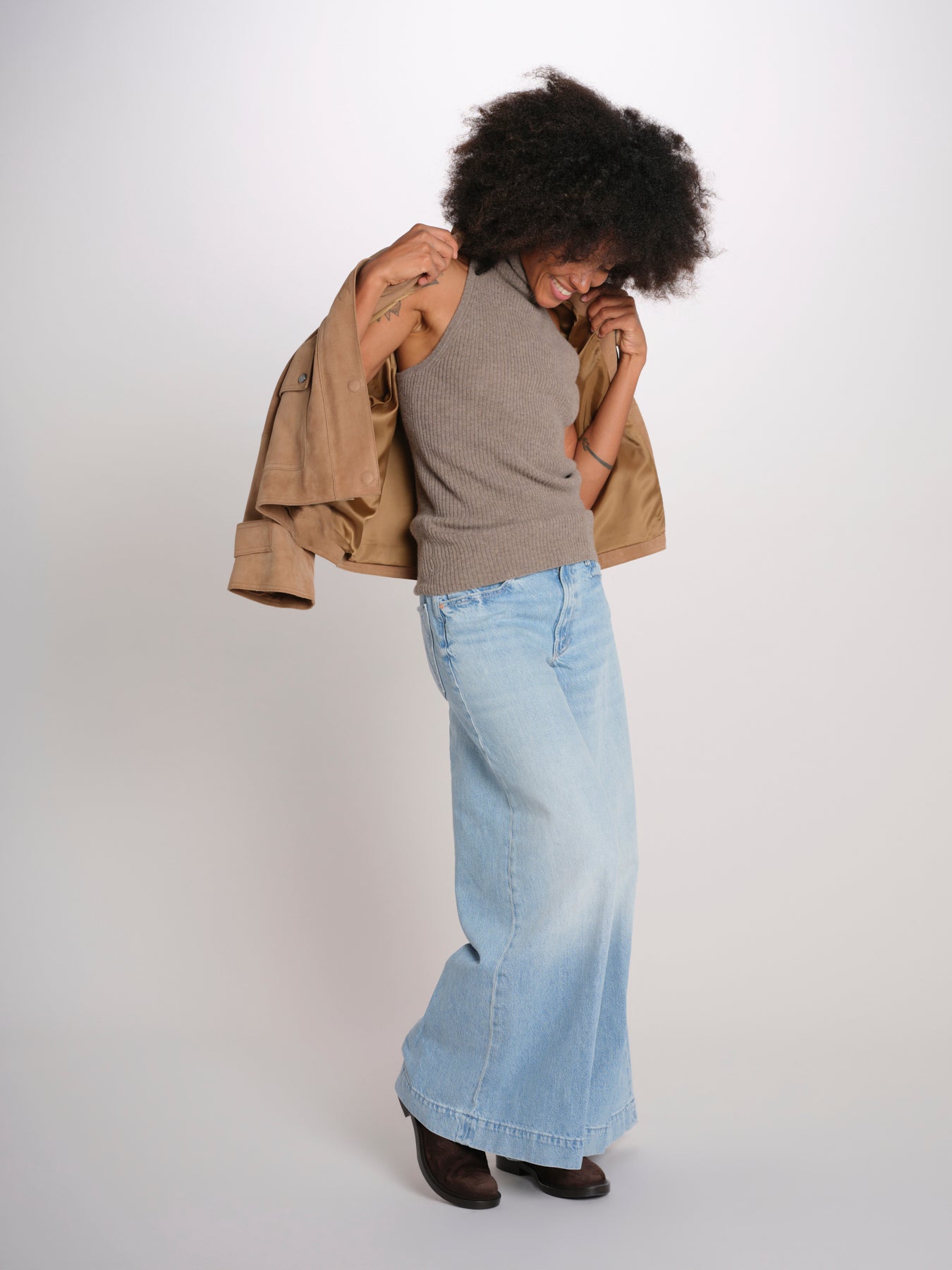 THE HEADLINER denim palazzo 12328-1085 HDR mother 