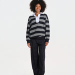 E021 felpa righe con collo E021-4097- R861 n21 