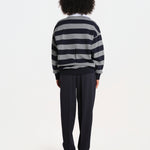 E021 felpa righe con collo E021-4097- R861 n21 