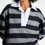 E021 felpa righe con collo E021-4097- R861 n21 