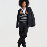 E021 felpa righe con collo E021-4097- R861 n21 