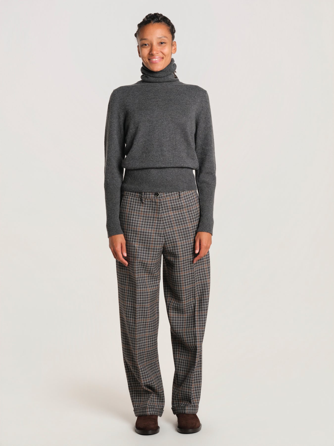 MONTANA pantalone pied de poule 9FW26 MNT15 CHECK nine in the morning 