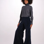 LIV pantalone velluto liscio over con elastico LIV DYED XV03 040 ps don't forget me 