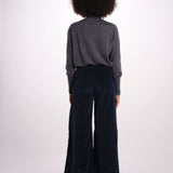 LIV pantalone velluto liscio over con elastico LIV DYED XV03 040 ps don't forget me 