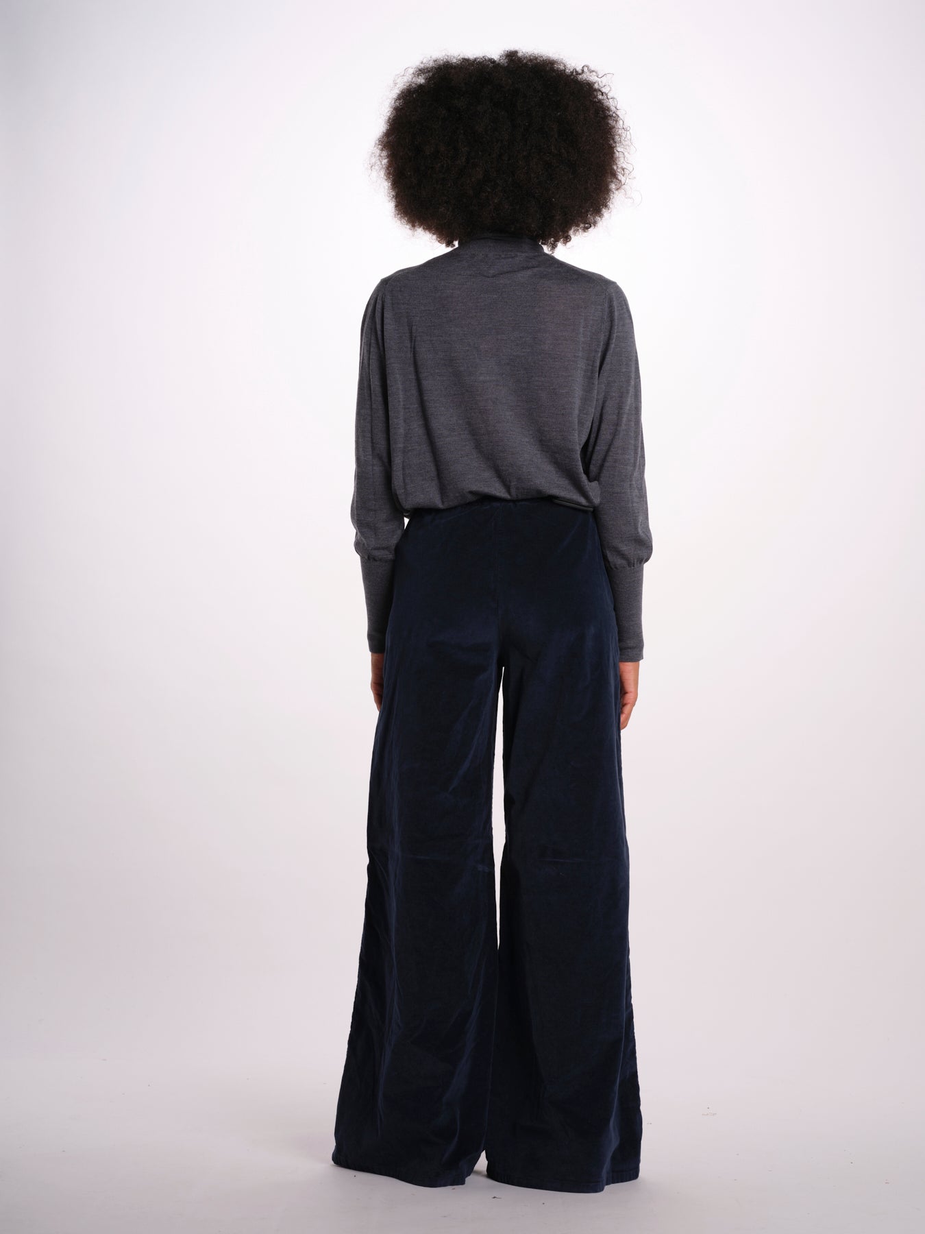LIV pantalone velluto liscio over con elastico LIV DYED XV03 040 ps don't forget me 