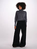 LIV pantalone velluto liscio over con elastico