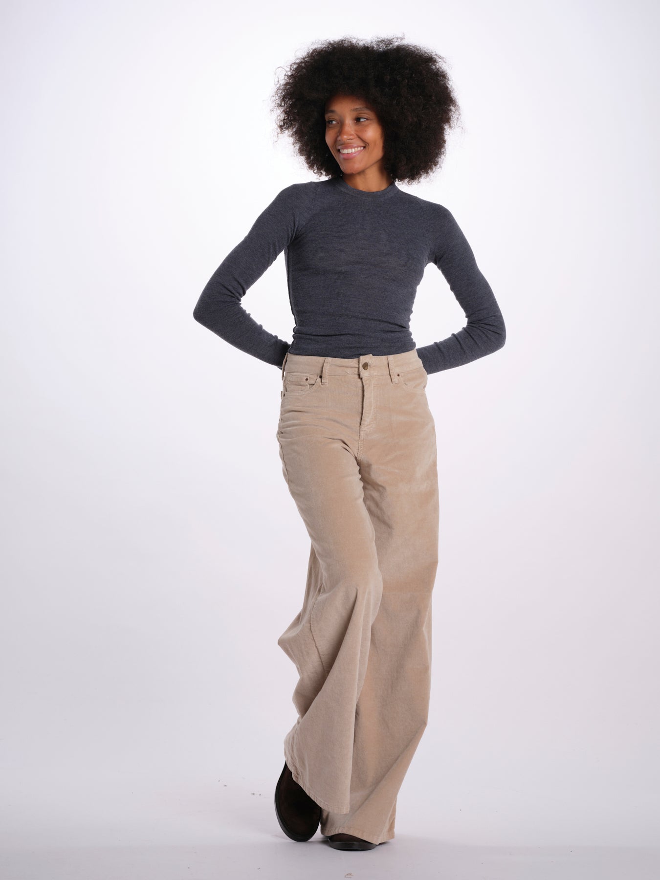 SERENA pantalone over velluto 2000 righe SERENA DYED XV01 084 ps don't forget me 
