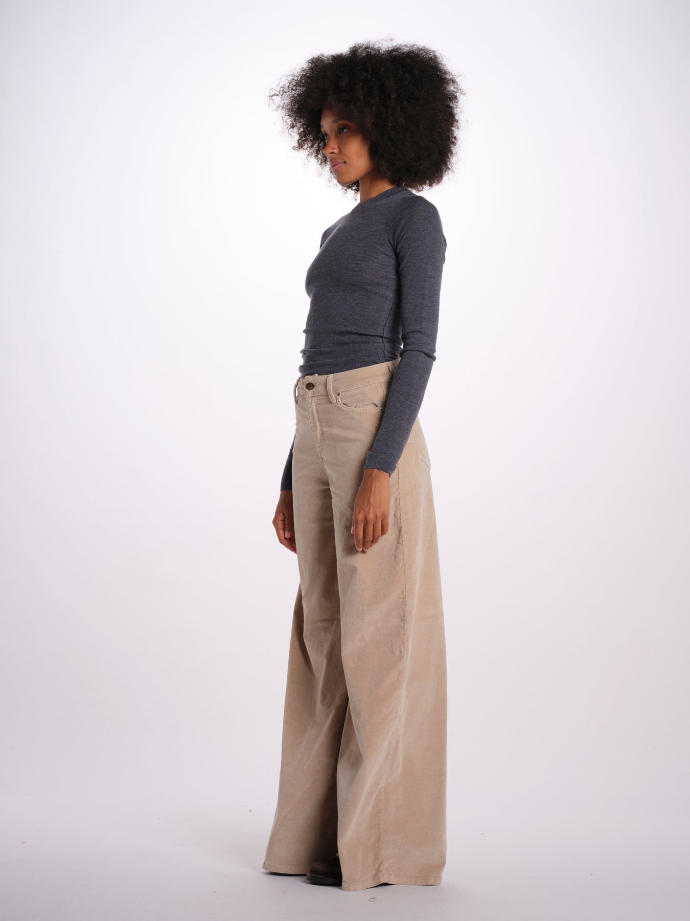 SERENA pantalone over velluto 2000 righe SERENA DYED XV01 084 ps don't forget me 
