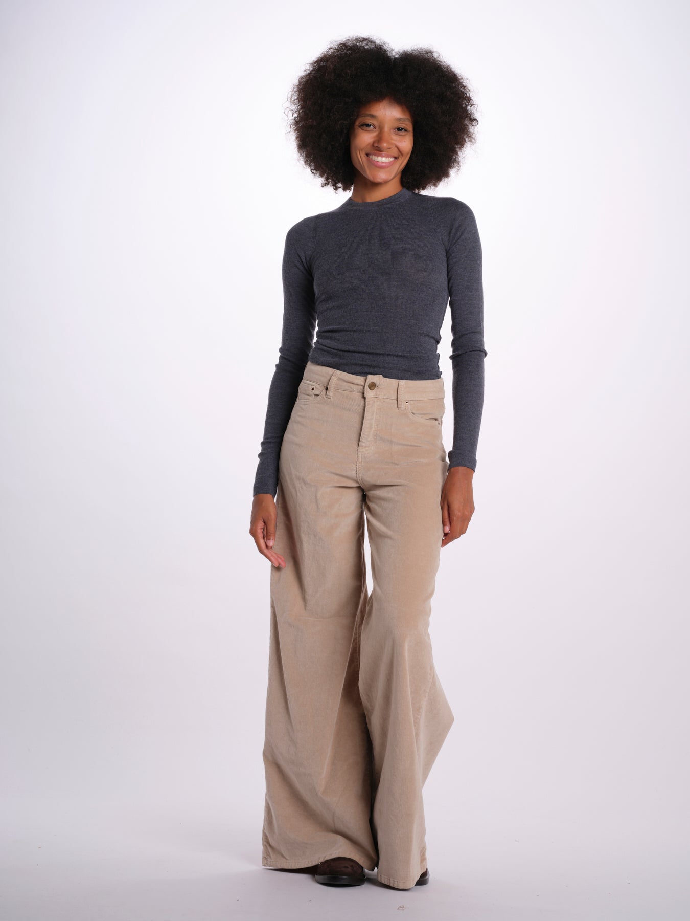 SERENA pantalone over velluto 2000 righe SERENA DYED XV01 084 ps don't forget me 