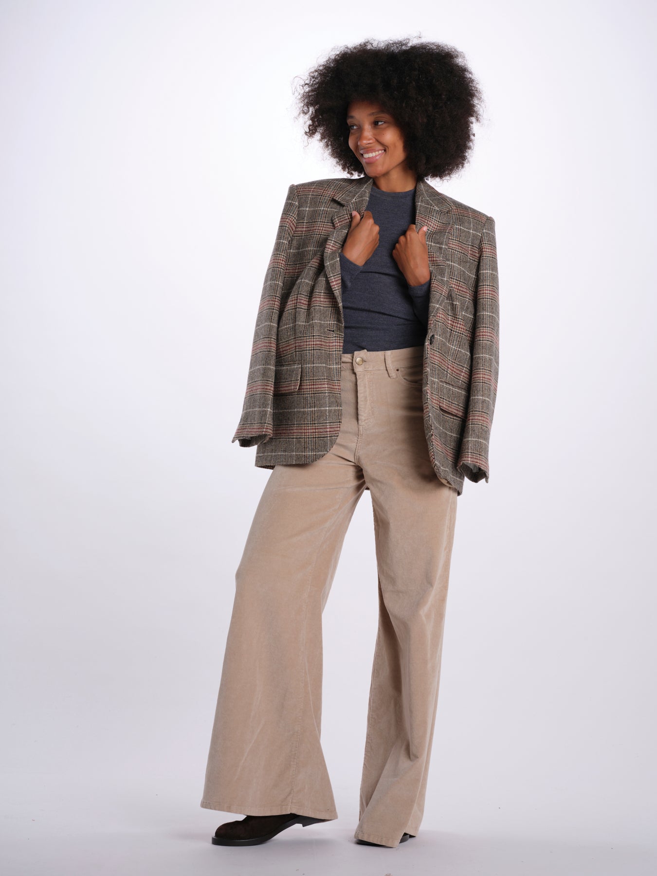 SERENA pantalone over velluto 2000 righe SERENA DYED XV01 084 ps don't forget me 