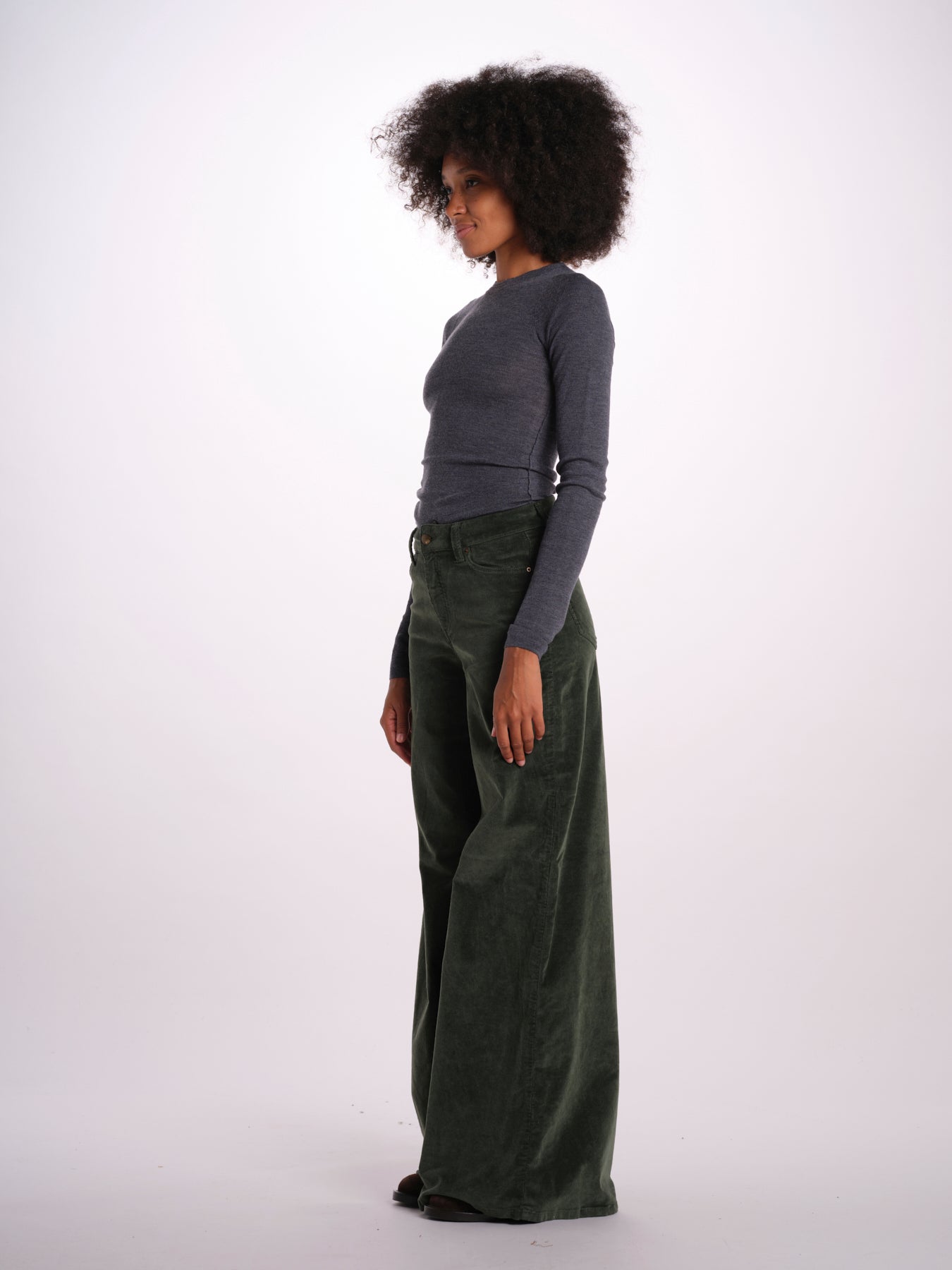 SERENA pantalone over velluto 2000 righe SERENA DYED XV01 131 ps don't forget me 
