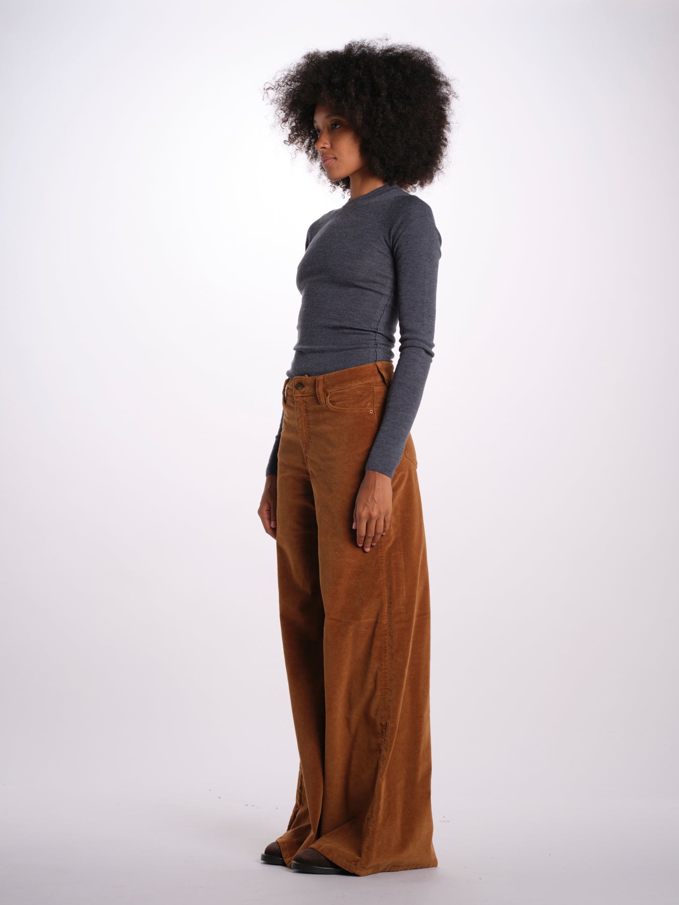 SERENA pantalone over velluto 2000 righe SERENA DYED XV01 190 ps don't forget me 