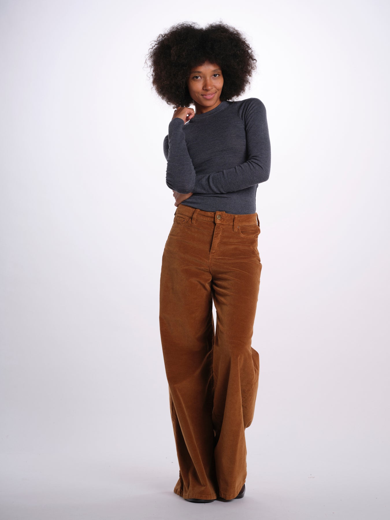 SERENA pantalone over velluto 2000 righe SERENA DYED XV01 190 ps don't forget me 