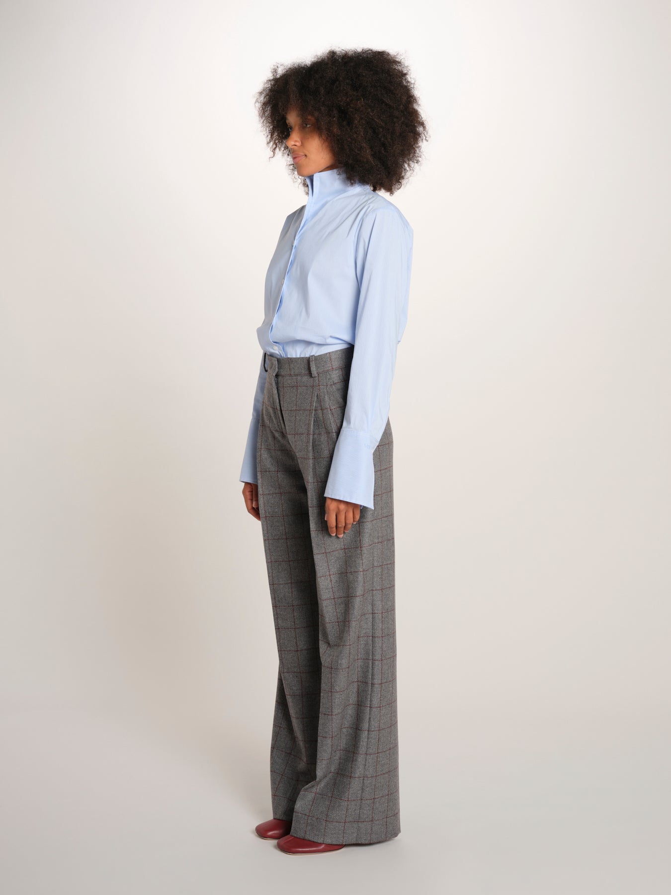 MAFALDA pantalone 2 pinces flanella quadri 357 10153 50 quelledue 