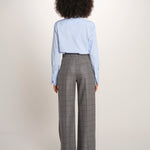 MAFALDA pantalone 2 pinces flanella quadri 357 10153 50 quelledue 