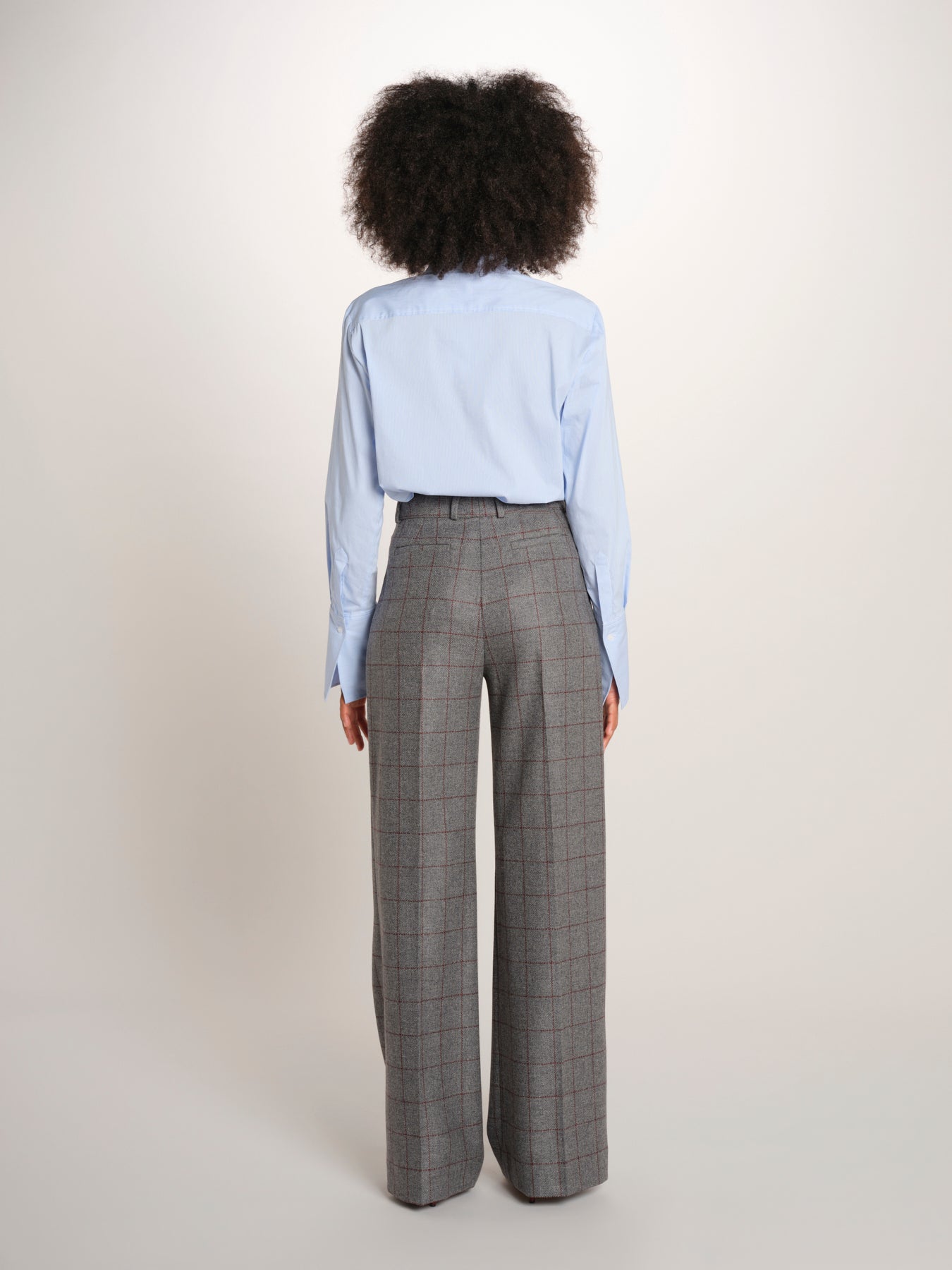 MAFALDA pantalone 2 pinces flanella quadri 357 10153 50 quelledue 