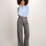 MAFALDA pantalone 2 pinces flanella quadri 357 10153 50 quelledue 