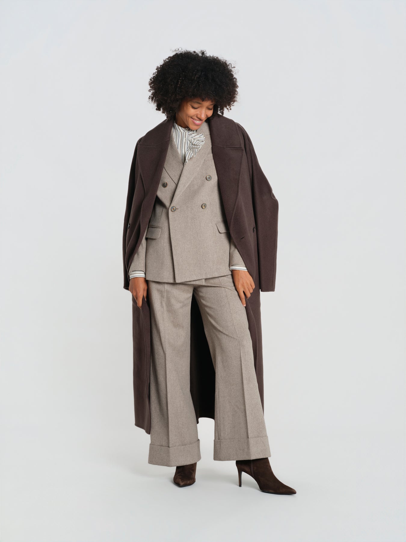 MELODIA pantalone vigogna con risvolto 652 923 85 quelledue 