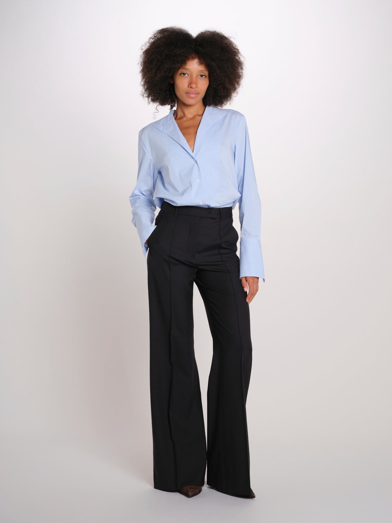 OTTAVIA pantalone dritto con nervatura 673 120 3 quelledue 