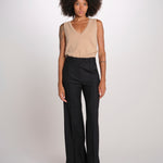 OTTAVIA pantalone dritto con nervatura 673 120 3 quelledue 