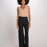 OTTAVIA pantalone dritto con nervatura 673 120 3 quelledue 