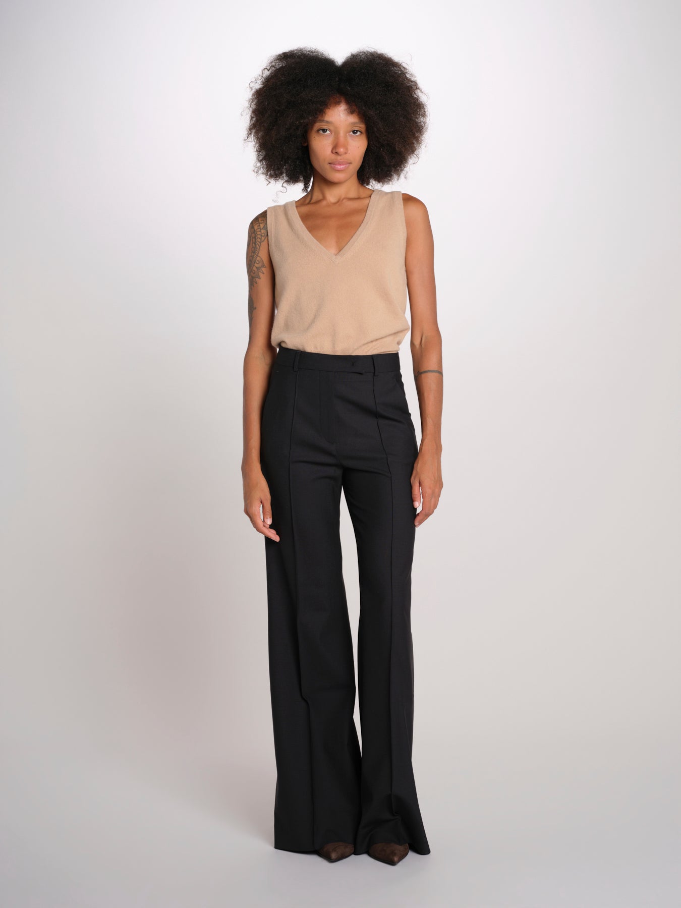 OTTAVIA pantalone dritto con nervatura 673 120 3 quelledue 