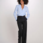 OTTAVIA pantalone dritto con nervatura 673 120 3 quelledue 