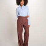 OTTAVIA pantalone dritto con nervatura 673 120 78 quelledue 