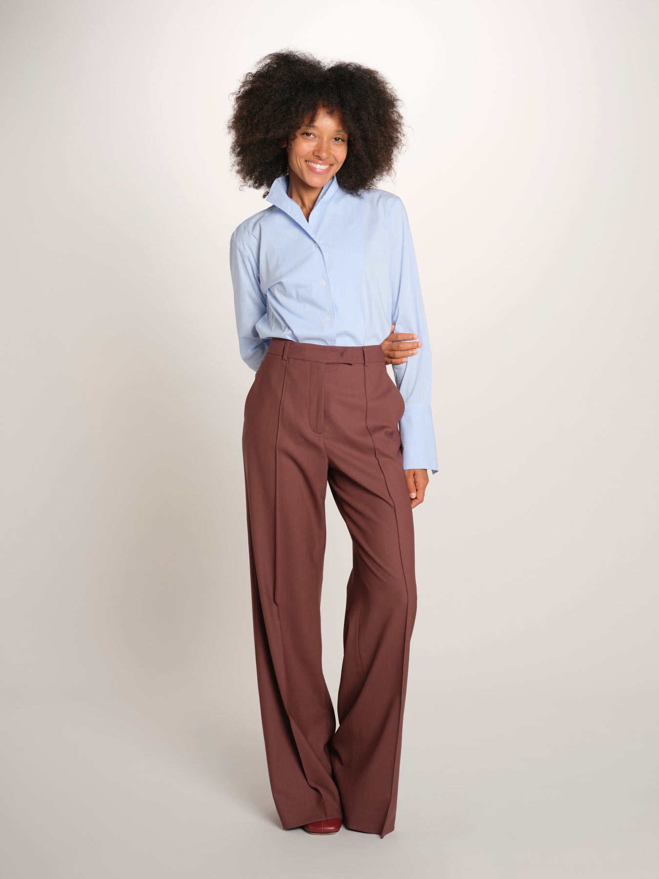 OTTAVIA pantalone dritto con nervatura 673 120 78 quelledue 