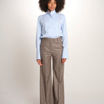 OTTAVIA pantalone con nervature gessato 673 50146 57 quelledue 