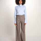 OTTAVIA pantalone con nervature gessato 673 50146 57 quelledue 