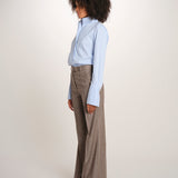 OTTAVIA pantalone con nervature gessato 673 50146 57 quelledue 