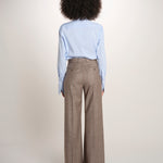 OTTAVIA pantalone con nervature gessato 673 50146 57 quelledue 