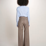 OTTAVIA pantalone con nervature gessato 673 50146 57 quelledue 