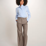 OTTAVIA pantalone con nervature gessato 673 50146 57 quelledue 