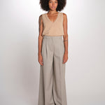 MONIQUE pantalone doppia pinces tela lana 689 339 185 quelledue 
