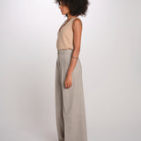 MONIQUE pantalone doppia pinces tela lana 689 339 185 quelledue 
