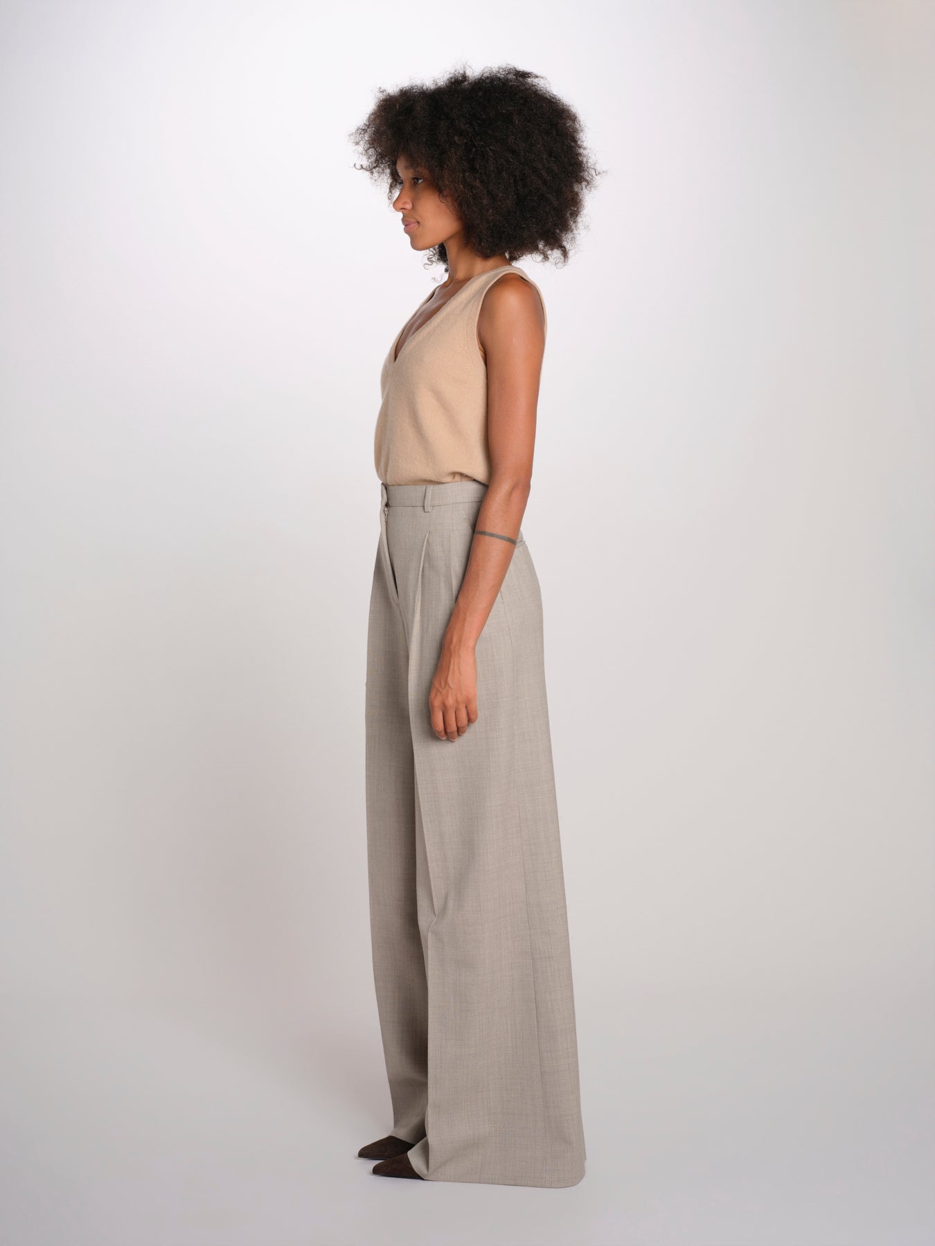 MONIQUE pantalone doppia pinces tela lana 689 339 185 quelledue 