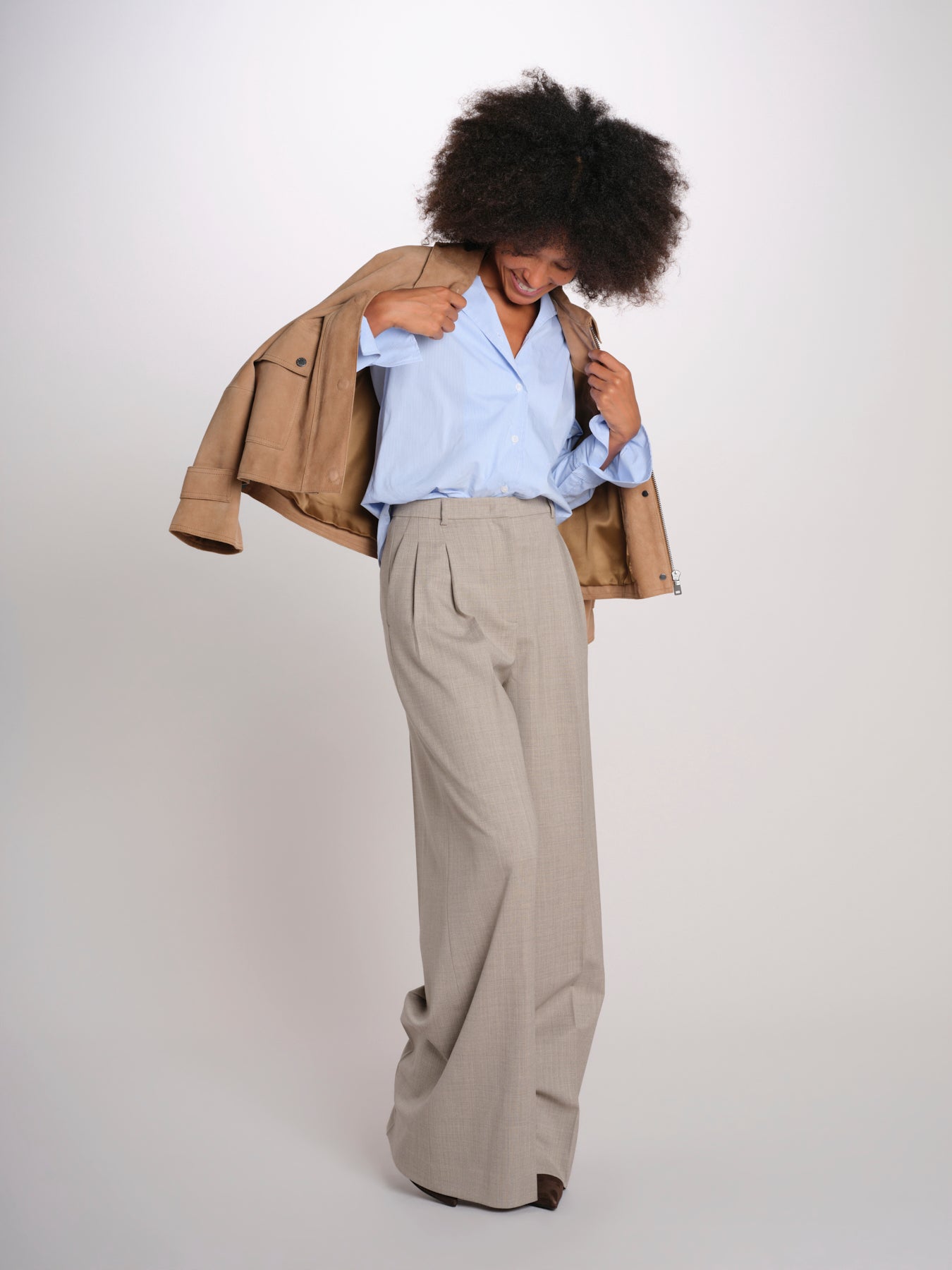 MONIQUE pantalone doppia pinces tela lana 689 339 185 quelledue 