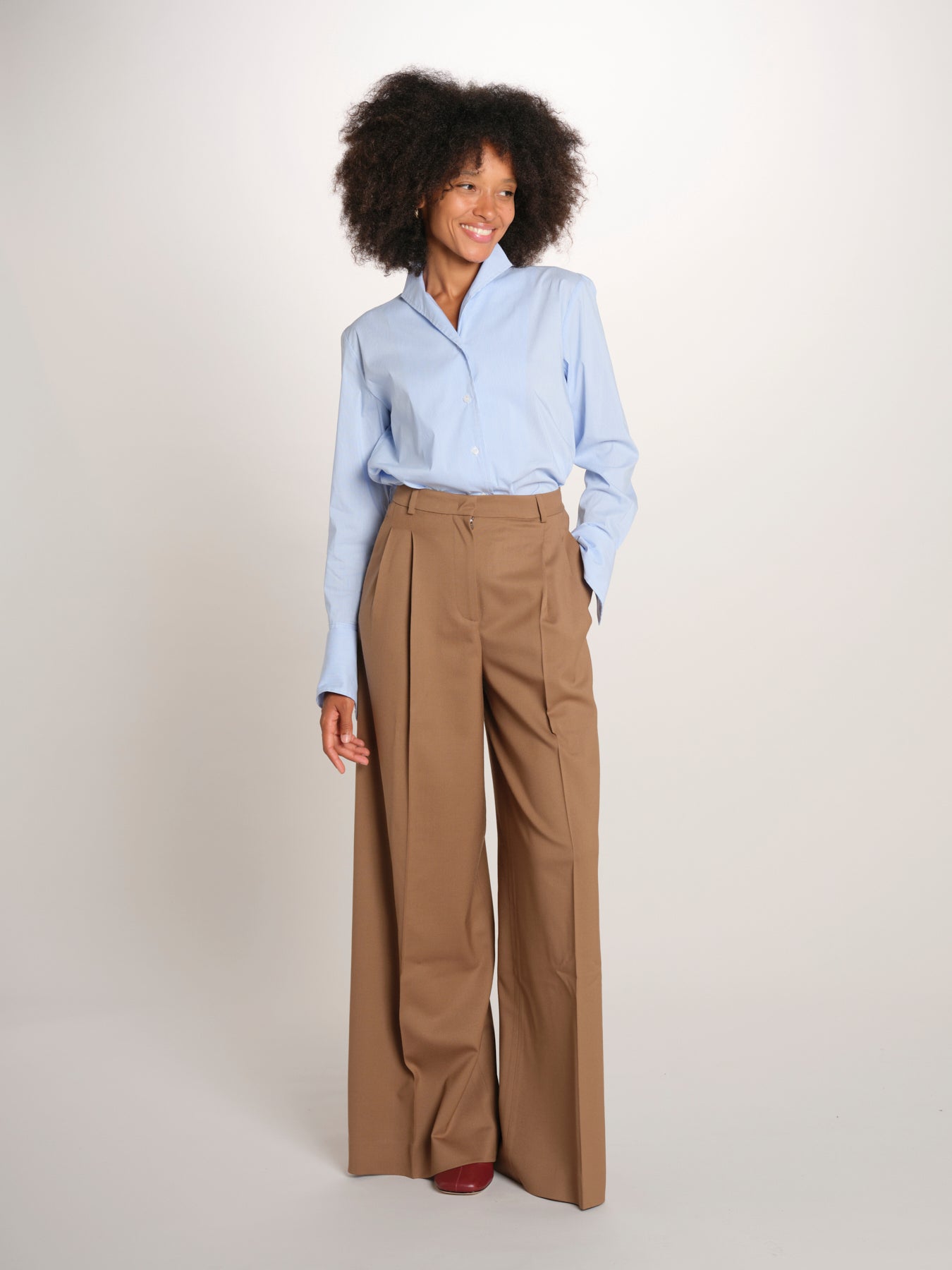 MONIQUE pantalone doppia pinces tela lana 689 339 18 quelledue 