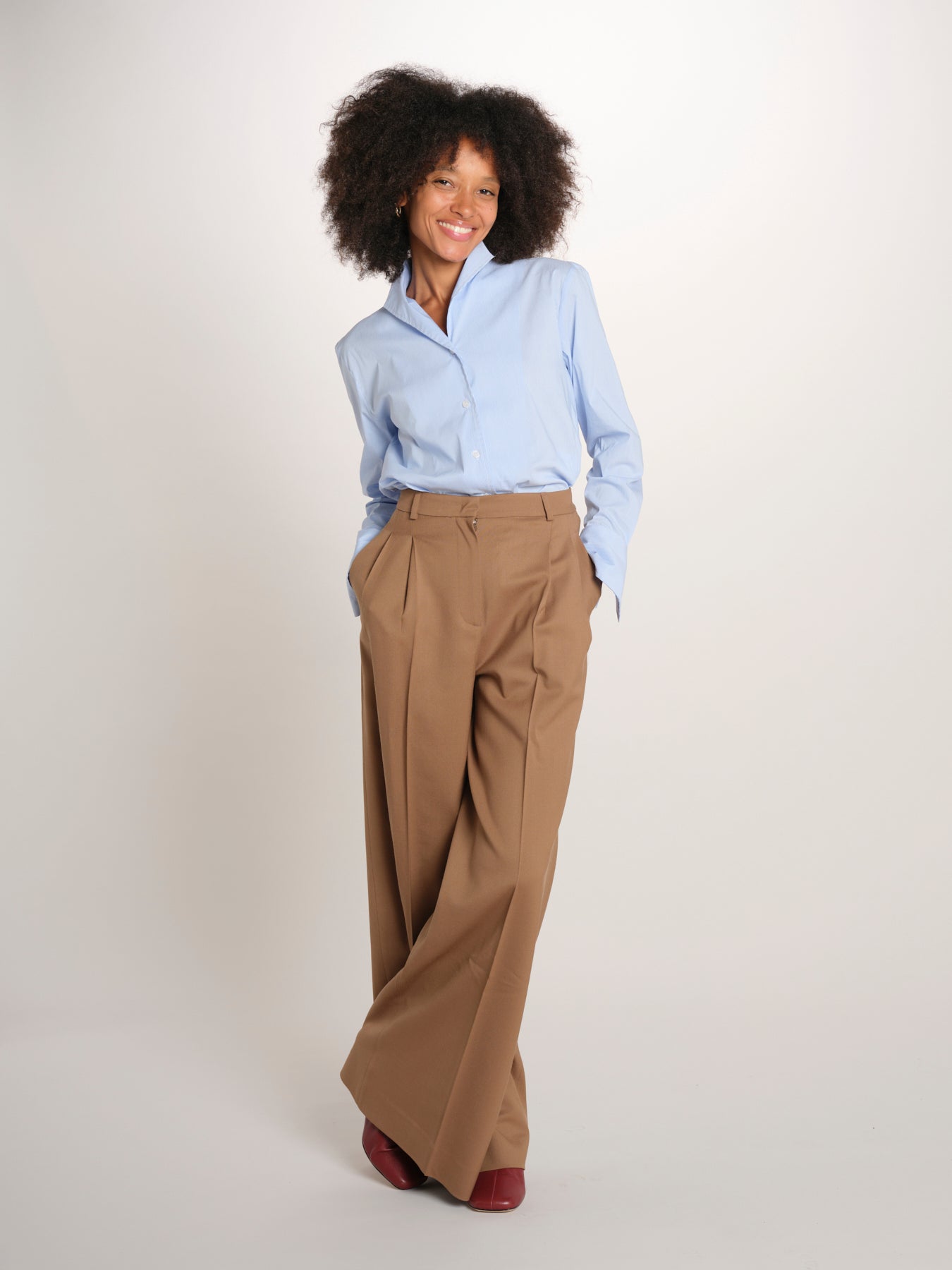 MONIQUE pantalone doppia pinces tela lana 689 339 18 quelledue 