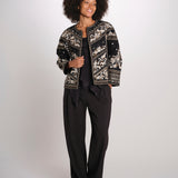 TANIKA giacca ricamata SP26JM049W051 BLACK scarlett poppies 