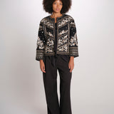 TANIKA giacca ricamata SP26JM049W051 BLACK scarlett poppies 