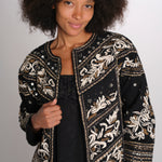TANIKA giacca ricamata SP26JM049W051 BLACK scarlett poppies 