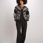 TANIKA giacca ricamata SP26JM049W051 BLACK scarlett poppies 