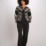 TANIKA giacca ricamata SP26JM049W051 BLACK scarlett poppies 
